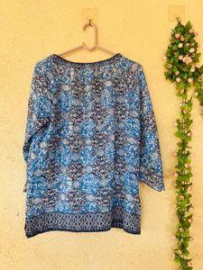 Stylish Blue Printed Kurta