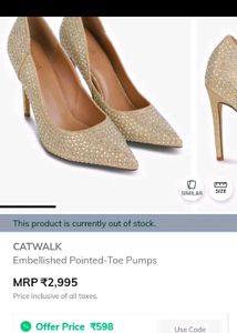 rhinestone pointed-toe pump heels