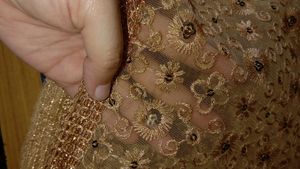 Embroidered Net Dupatta with Sequins