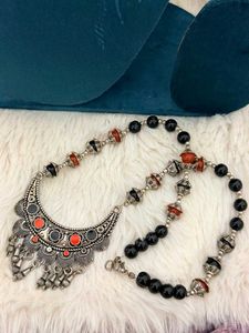 🩶Oxidised Silver Boho Afghani Choker Set🩶
