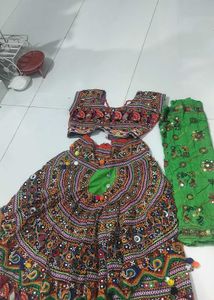 heavy garba dress Embroidered Lehenga Choli Set