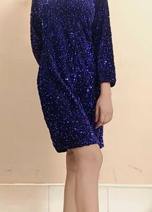 Royal Blue Full Sleeves Dress 👗