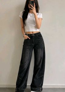 Women’s Black Wide-Leg Jeans | Trendy Denim
