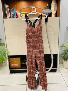 Print modern stylish  jumpsuit with belt
