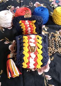 Stunning T-shirt Yarn Sling Bag