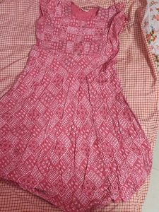 Beautiful Pink Printed Kurta XXL
