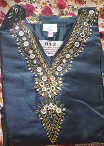 Embellished Teal Kurta
