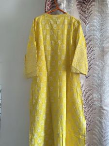Yellow Printed Kurti buy 1get1