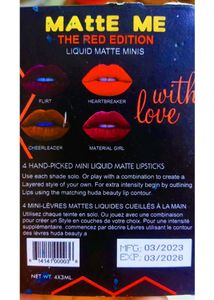 4 Combo Mate lipstick With Mehendi Cone For Long L