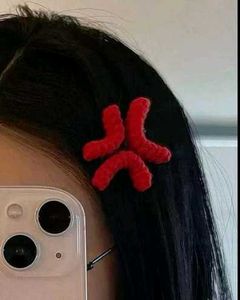 Angry Emoji Crochet Clip