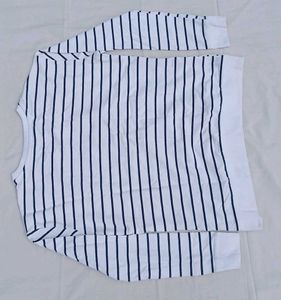 Striped "BON JOUR" Top
