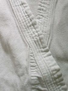 White Karate dress with L guard supporter