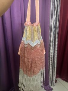 Vintage Beaded Fringe Clutch