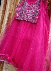 Stunning Pink Embellished Lehenga Choli