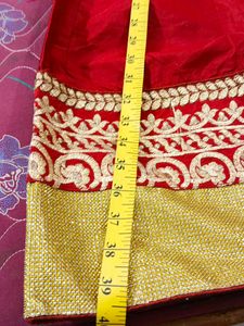 Royal Elegance: Maroon Lahenga Skirt FREE NECKLACE