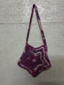 Handmade Crochet Star Bag