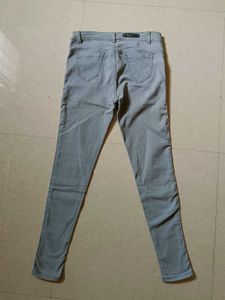 Grey Skinny Jeans with Side Stripe