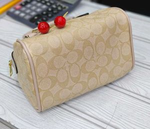 Pink Coach Monogram Cherry Charm Bag DUFFLE SLING