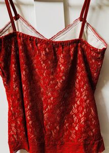 Red Lace Cami Top