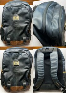 Stylish Black & Brown Leather Backpack