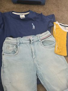 Boys Blue Denim Jeans with t-shirt