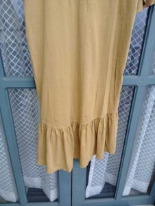 Mustard Yellow Ruffle Dress