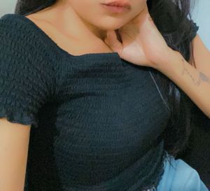Black Off-Shoulder Crop Top