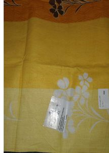 Bright Yellow Floral Single Bedsheet