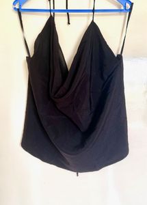 Black Halter Neck Cami Top