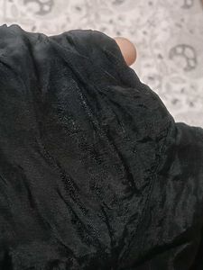 Elegant Black Kurta with Silver Embellishments