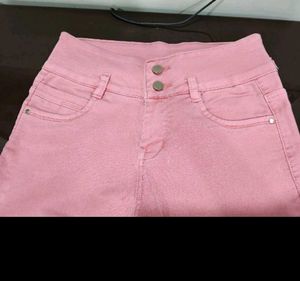 Pink Lace Topwith Jean Set