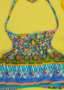 Hobie Seam Weaver Macrame Hi-Neck Bra Swim Top