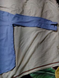 Men's Blue Checkered Formal Shirt