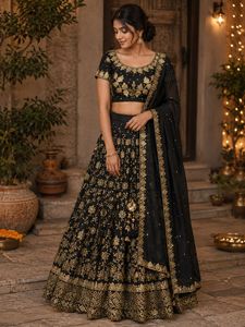 Elegant Black Embroidered Blouse