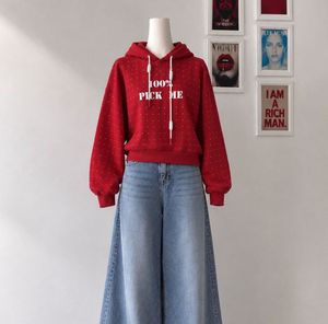 Red Rhinestone Hoodie