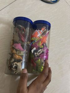 Animal &amp; Toy Figurines in Storage Tubes