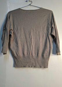Stylish Women's Knit Top with Embellishments