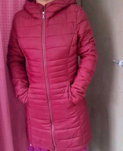 Maroon Puffer Coat