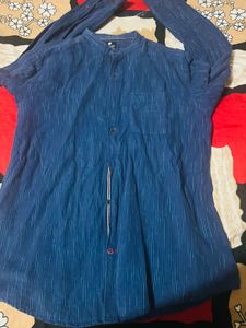Men's Blue Striped Casual Shirt