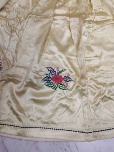 yellow Satan silk lehnga