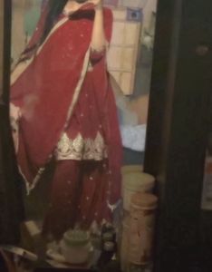 Red Embroidered sharara Set