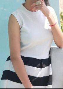 Chic Striped Sleeveless mini Dress