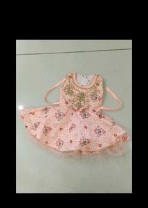 Peach Floral Dress