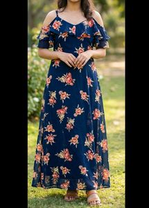 Floral Cold Shoulder Dress