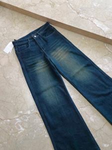 Vintage Wash Wide Leg Jeans