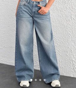 Wide Leg baggy light fade blue  Denim Jeans