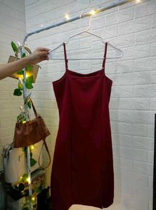 Burgundy mini bodycon Dress
