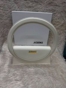 Jacquemus White Circle Handle Bag