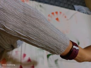 See Through Shimmer Grey Top