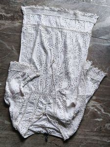 White Broderie Anglaise Maxi Dress